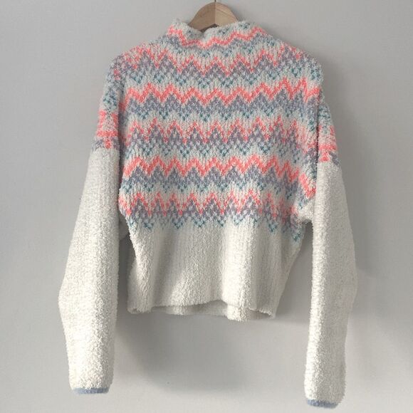 Anthropologie Pilcro Selene Sweater Aztec Rainbow Multi Color Relaxed sz XXS NWT - Picture 3 of 11